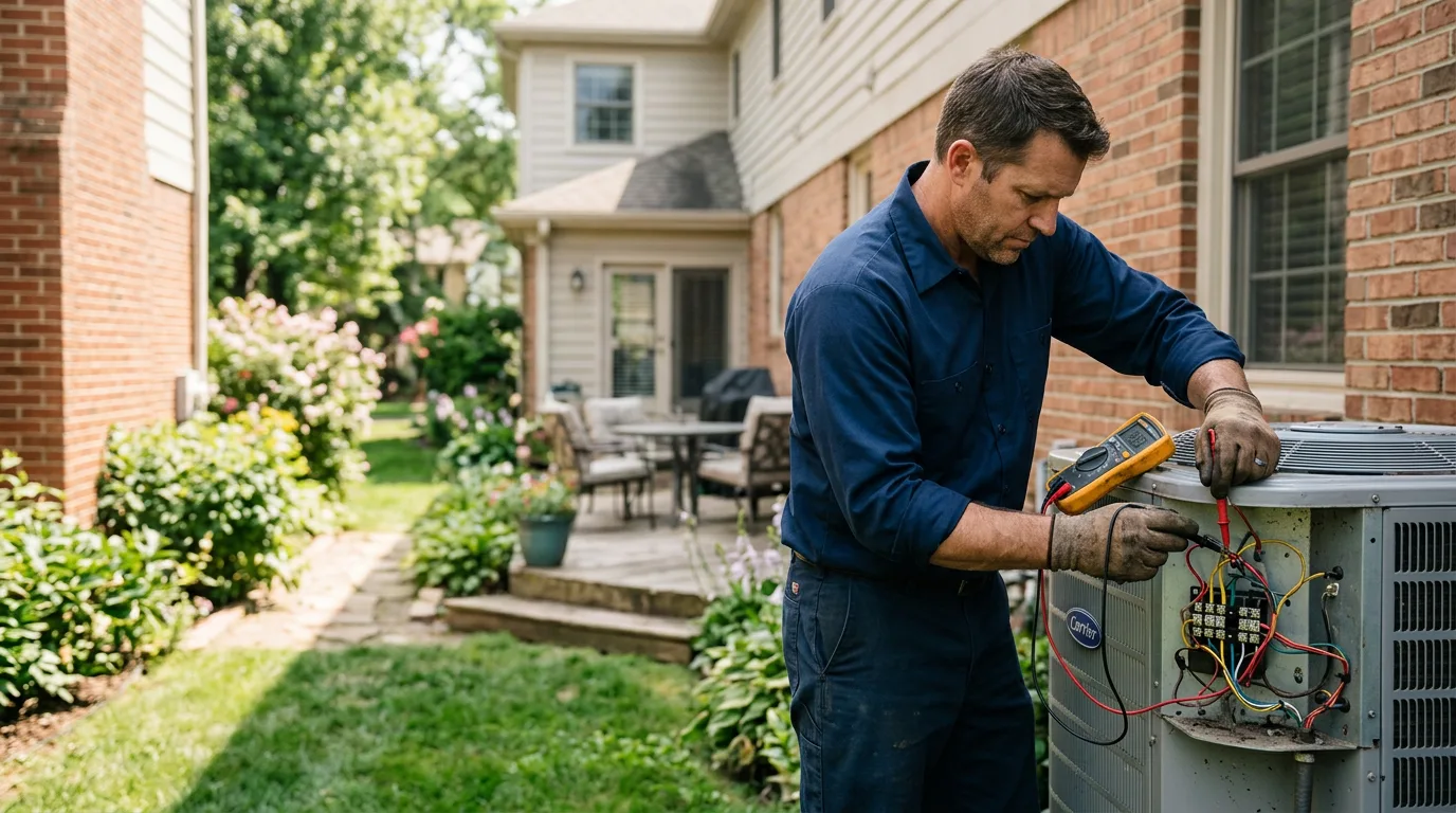 HVAC technician working near Coolidge, AZ